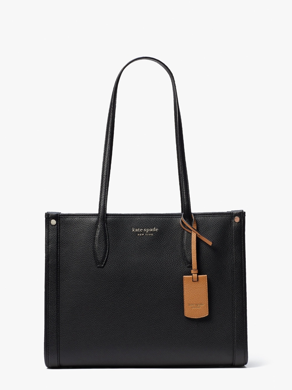 Black Kate Spade Market Pebbled Leather Medium Women's Tote Bags | 89523-CUOJ